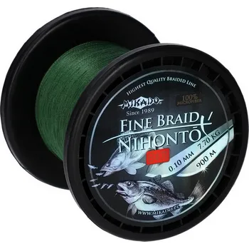 Mikado PLETENÁ ŠŇŮRA - NIHONTO FINE BRAID - 0.08mm/4.59kg/900m - ZELENÁ - 1 cívka