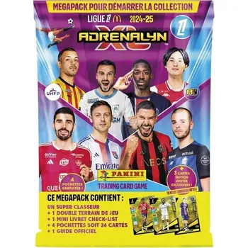 Diamantové malování Panini ADRENALYN Ligue 1 McDonald's 2024-2025 Sběratelská hra Starter Pack (1 pořadač + 4 kapsy + 3