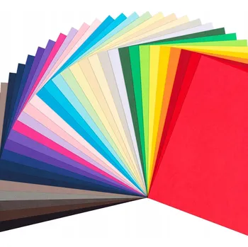 Barevný papír Barevné kartony A4 pro tvoření a modelování, 32 nebo 64 listů