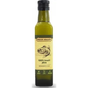 Rostlinný olej Fresh Valley olej z tresčích jater 250 ml EXPIRACE březen (27.3.2026)