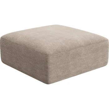 Taburet Cosmopolitan Design Béžová manšestrová podnožka Campi 90 x 90 cm