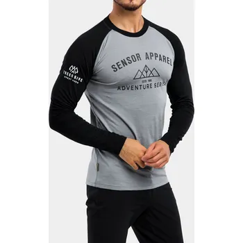 Pánská mikina Termoaktivní mikina Sensor Merino Active PT Tee L/S - grey adventure