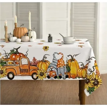 ubrus Ubrus na obdélníkový stůl s podzimním motivem dýně a listí 140 x 200 cm, voděodolný