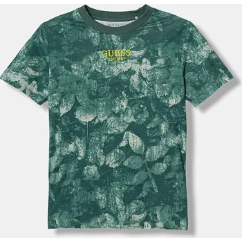 Dětská móda Dětské bavlněné tričko Guess L6RI04.K8HM4.PPY2 zelená 77X, vel. 158-166