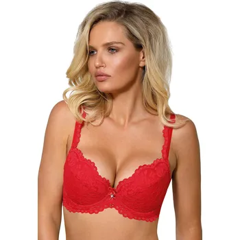 Dámské spodní prádlo Podprsenka Róża Newia - -Push up Barva: Červená, Velikost: 80C