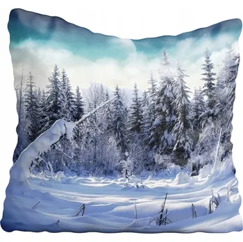 Povlak na polštářek Dekorační povlak na polštář Zima 75x75 cm