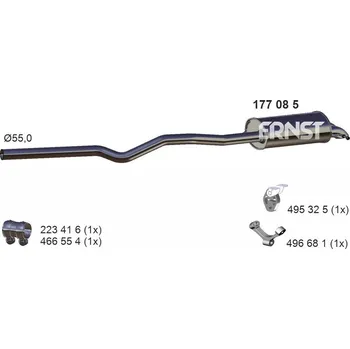 Tlumič výfuku Zadní tlumič výfuku ERNST 177085