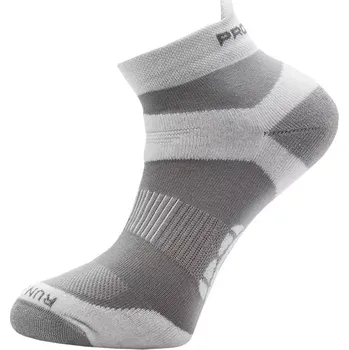 Pánské termoprádlo PROGRESS Progress Running Sox běžecké ponožky, šedá/bílá velikost 6-8 (39-42)