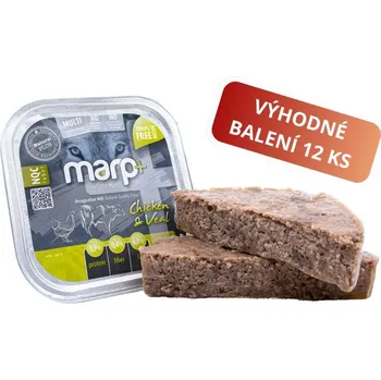 Krmivo pro psa Marp Natural Plus vanička pro psy s kuřetem a telecím 12x150g