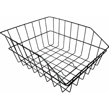 brašna na kolo koš na nosič zadní drátěný černý 453x353x187mm