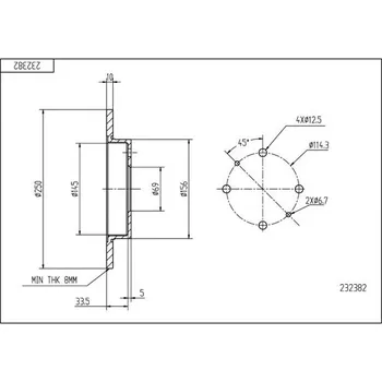 Brzdový kotouč Brzdový kotouč HART 232 382