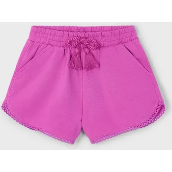 Dětská móda Dětské bavlněné šortky Mayoral 607.6P.Mini.PPYA fialová 40X, vel. 116