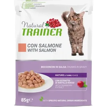 Krmivo pro kočku Kapsička Natural Trainer Cat MATURE losos 85 g EXPIRACE březen (30.3.2026)