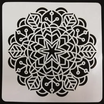 Šablona plastová pro kreativní tvoření - 15 x 15 - mandala č.31