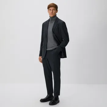 Pánské kalhoty Reserved - Kalhoty carrot s puky - tmavě šedá - 032GK-90M - 032GK-90M-50