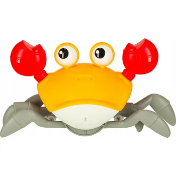 Hračka pro nejmenší Interaktivní krab Ikonka lezoucí zvukový oranžový