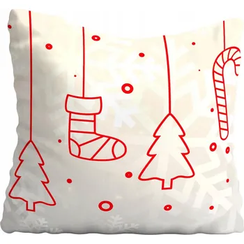 Polštář Povlak na polštář s vánočním motivem, hvězda 50x50 cm