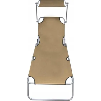 Zahradní lehátko Lehátko kovové béžové VidaXL