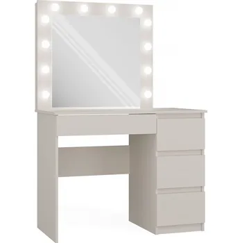 Toaletní stolek Toaletní stolek s LED osvětlením MARINA Mijas kašmír pravý