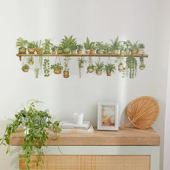 Odstranitelné tetování Tetování na zeď Rostliny zelená