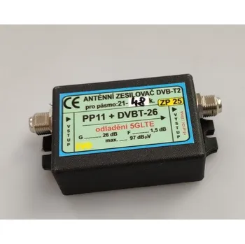 Anténní zesilovač Ivo Zesilovač DVB_T2 26dB potl.5G LTE, ZP25-X