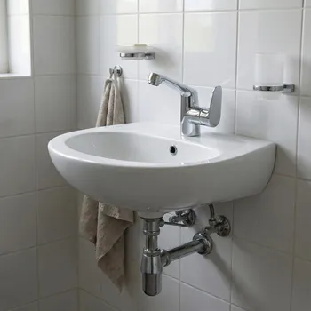 Umyvadlo Deante - Závěsné umyvadlo JASMIN 45,7x36,4 + umyvadlová baterie LEMON