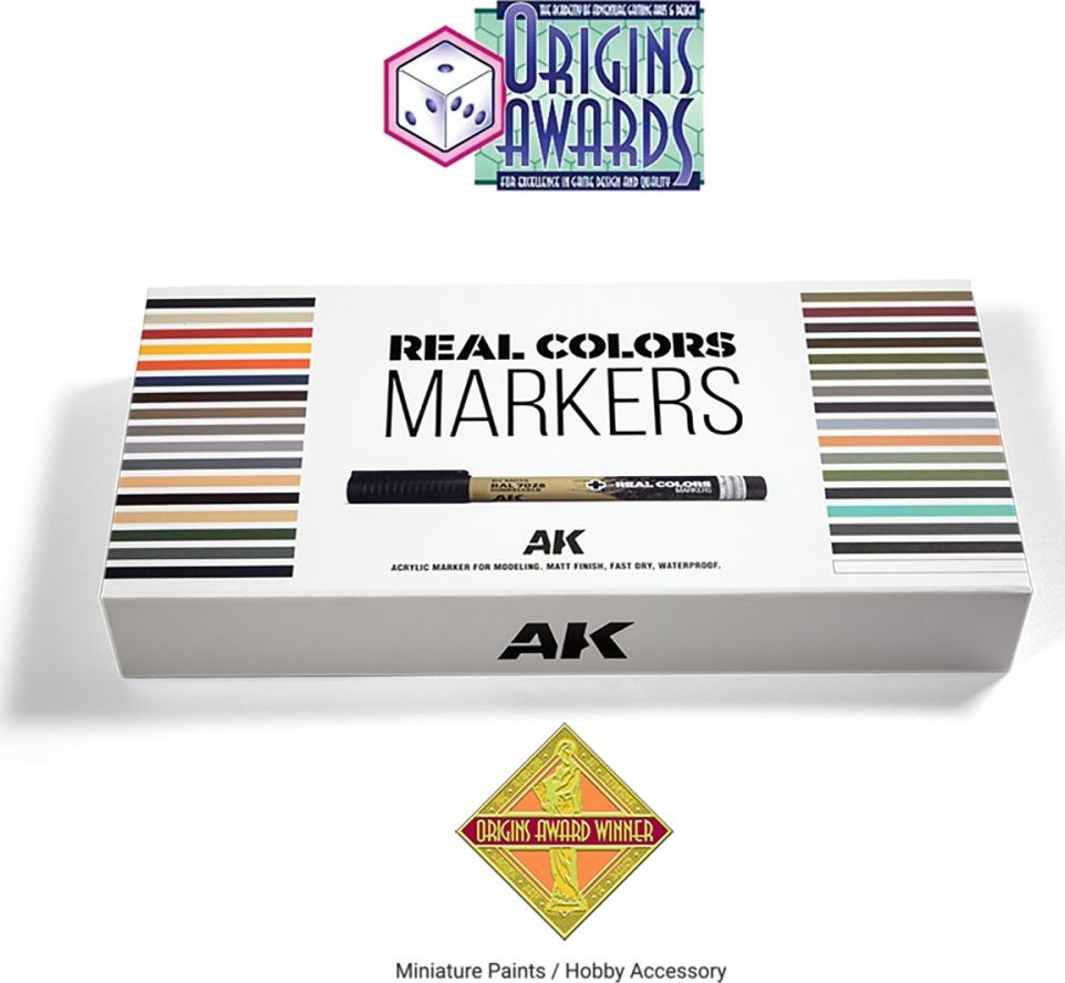 AK Interactive Real Colors Markers Paint Set RCM150 special box - 34 ks
