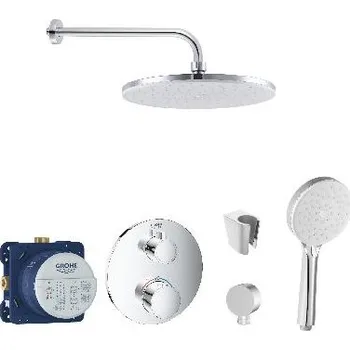 Sprchový set SANITINO - Sprchový set s termostatem a tělesem pod omítku Grohe, příslušenství kielle, chrom SANI21GKK006