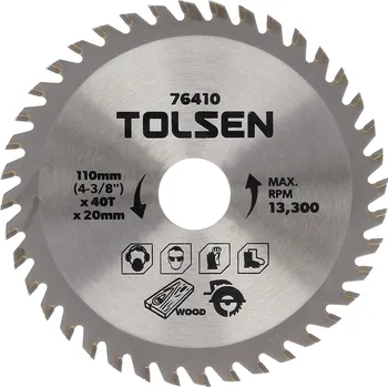 Pilový kotouč TOLSEN Pilový kotouč TCT 110 × 20 - 40z 76410
