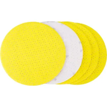 Brusný kotouč DEDRA Brusný výsek kotouč smirkový 225mm, P100, 5 ks, na sádrokarton, perforovaný, suchý zip