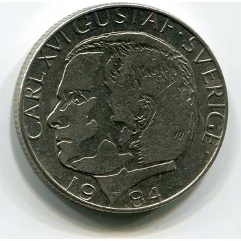 ŠVÉDSKO. 1 krona 1984. KM-852a