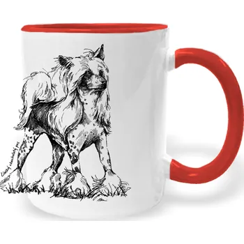 Hrnek - Čínský chocholatý pes Barva: Červená