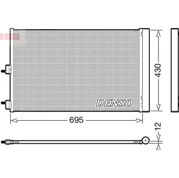 Výparník klimatizace Kondenzátor, klimatizace DENSO DCN17061