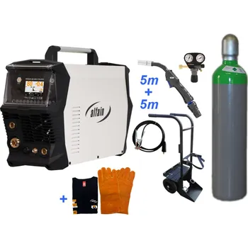 Svářečka ALFA IN PERUN 200 MIG SYN PFC + MIG 5m + lahev + vozík SET PRO