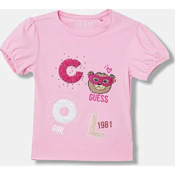 Dětská móda Dětské tričko Guess K6RI05.K6YW4.PPY2 růžová 30X, vel. 96-104