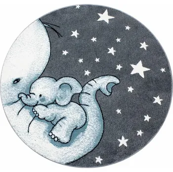 Hans Home Dětský kusový koberec Kids 560 blue kruh - 120x120 (průměr) kruh