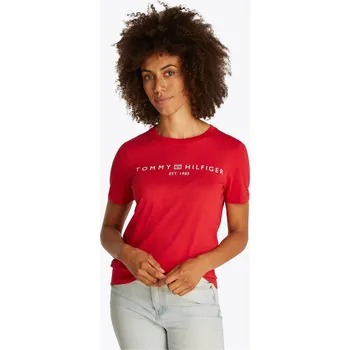 Dámské tričko Tričko Tommy Hilfiger Primary Red 1007417 8 (XS)