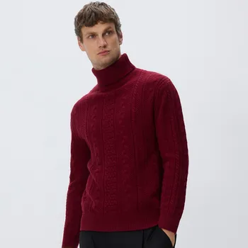 Pánský svetr Reserved - Svetr s příměsí vlny - červená - 446GQ-33X - 446GQ-33X-XL