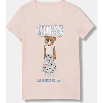 Pánské tričko Dětské tričko Guess J6RI10.K6YW4.PPY2 růžová 03X, vel. 136-146