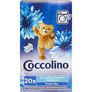 Ubrousek do sušičky Unilever Coccolino Intense ubrousky do sušičky 20 ks Fresh Sky