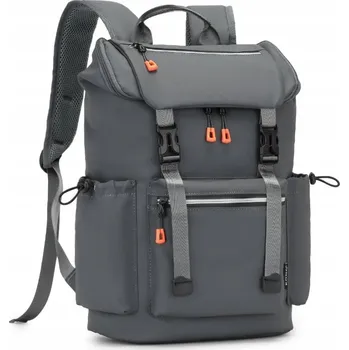 Městský batoh Stylový batoh s reflexními prvky KONO - 20L - šedá