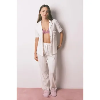 Pyžamová souprava s bavlnou women'secret 3132250 béžová 01X, vel. XL