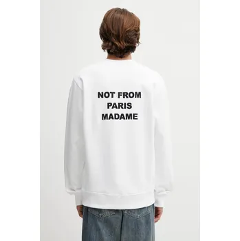 Pánská mikina Bavlněná mikina Drôle de Monsieur Le Sweatshirt Slogan, M, bílá, 00X