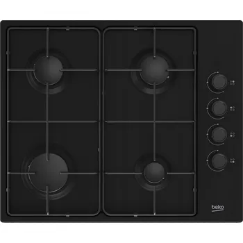 Varná deska Plynová varná deska Beko HIBG64120SB, 4 hořáky, černá