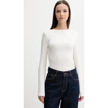 Oblečení a móda Tričko s dlouhým rukávem Tommy Hilfiger WW0WW47309 béžová 01X, vel. XXL