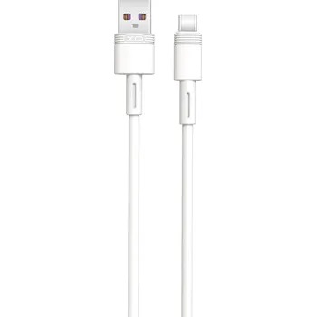 Datový kabel XO NB-Q166 USB kabel - USB-C 1m / 5A bílý