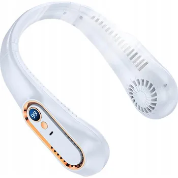 Domácí ventilátor MINI VENTILÁTOR ZÁVĚSNÝ NA KRK 5 RYCHLOSTÍ PŘENOSNÝ - BÍLÝ