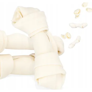 Pamlsek pro psa Kost pro PSA PŘÍRODNÍ Vázaná 12 cm ŽVÝKACÍ TYČINKA Pochoutka Hovězí k Žvýkání
