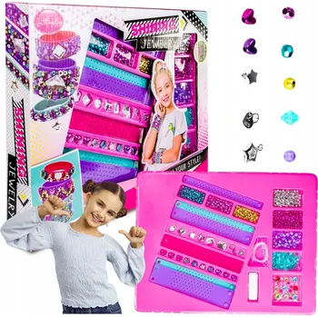 dětská sada na výrobu šperků SADA NA VÝROBU NÁRAMKŮ KREATIVNÍ KORÁLKY