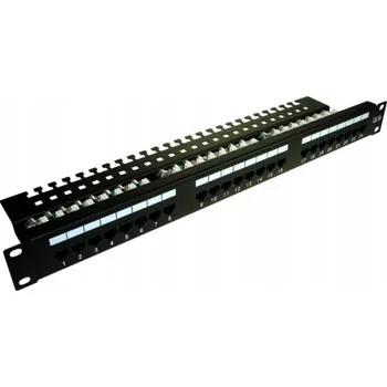 Patch panel Patch panel Bowi 008088 24-port UTP5e 1U 19 černý